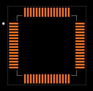 MC9S08GB32CFUE  Footprint