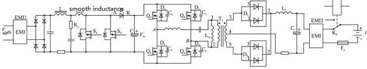GIF. 2 schematic diagram of main circuit of an on-board charger