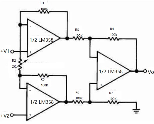 Figure 21. Adjustable Gain Meter Amplifier